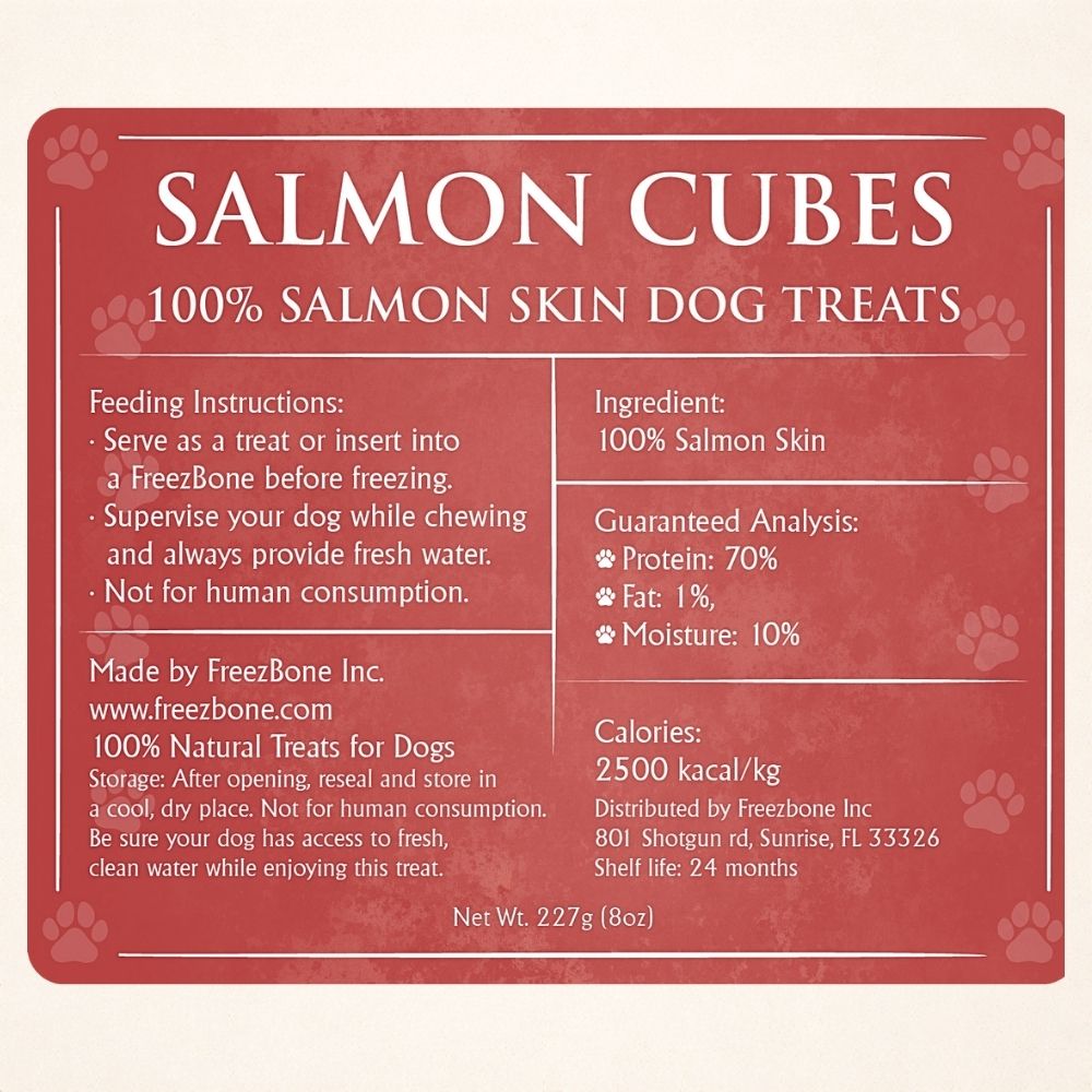Freezbone Salmon Skin Cubes