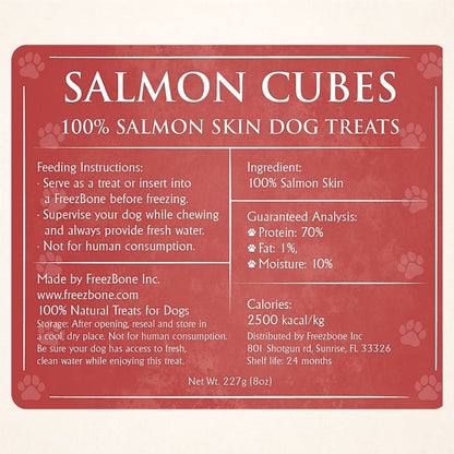 Freezbone Salmon Skin Cubes