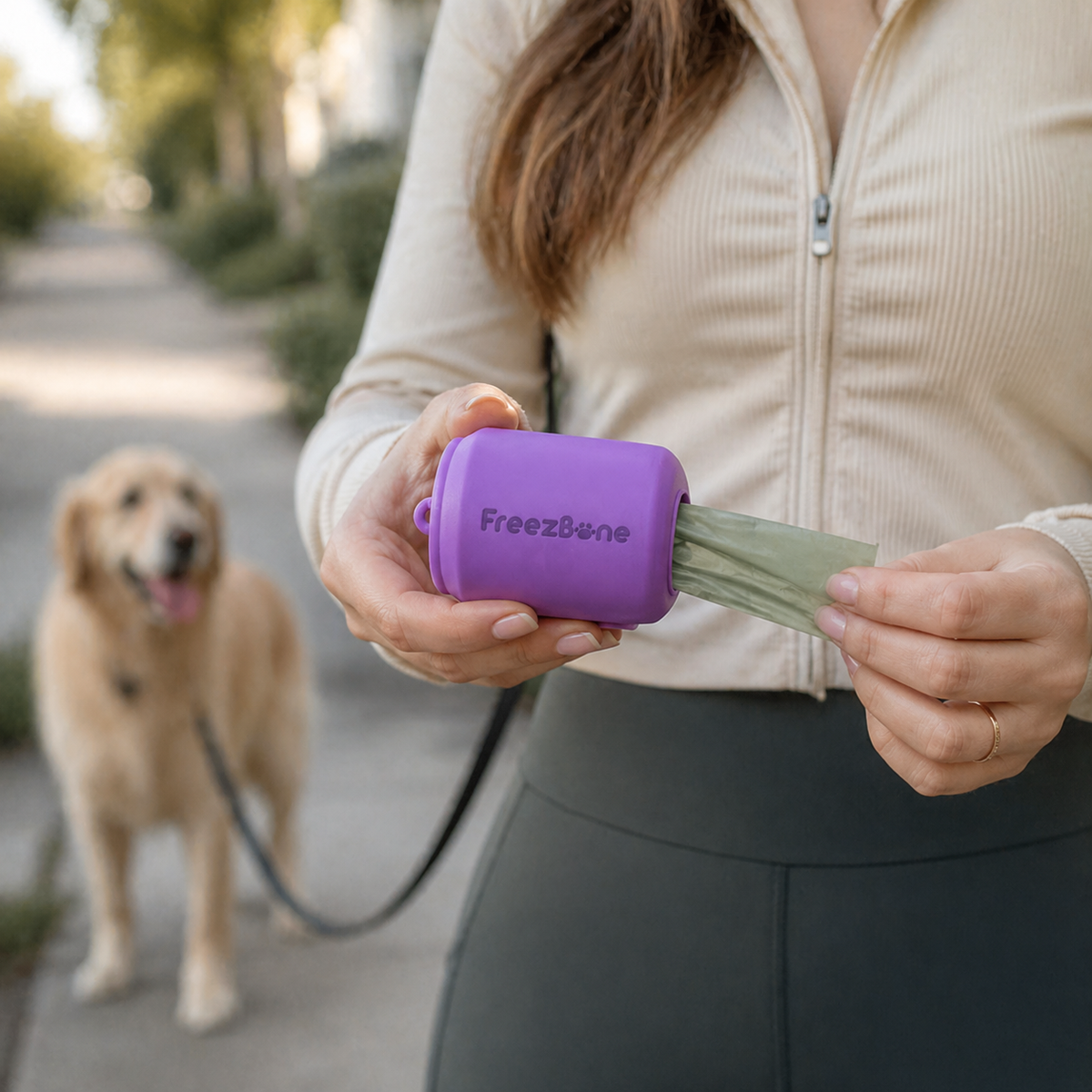 Silicone Poop Bag Dispenser - Purple
