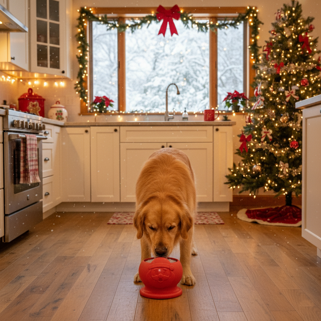 FreezSanta Dog– Holiday Frozen Santa Chew Toy