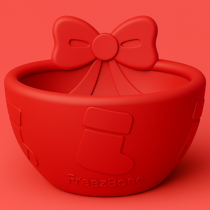 FreezBow Dog– Holiday Lickable Enrichment Toy